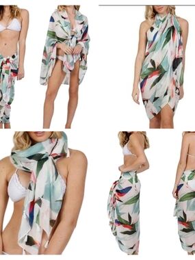 Subtle Luxury Birds of Paridise Pool to Part Swim Cover-up